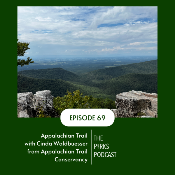 E69 - Featured Image Episode 69 - Appalachian Trail with Cinda Waldbuesser and Appalachian Trail Conservancy. Image of overlook from Appalachian Trail