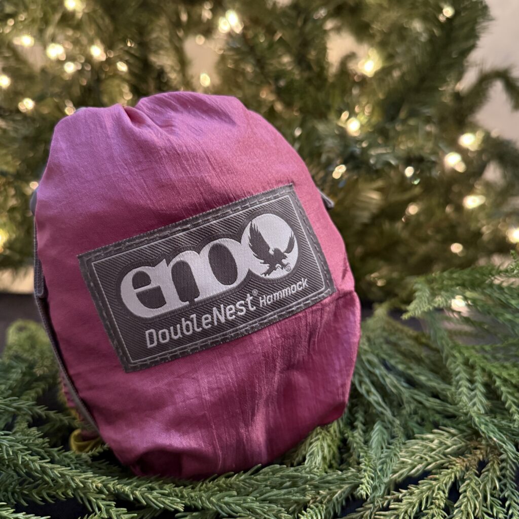 ENO Doublenest Hammock is one of my favorite outdoor gear pieces.  Nothing beats swaying in a tree when you are playing outside.