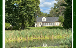 Elenor Roosevelt National Historic Park home in front of her pond