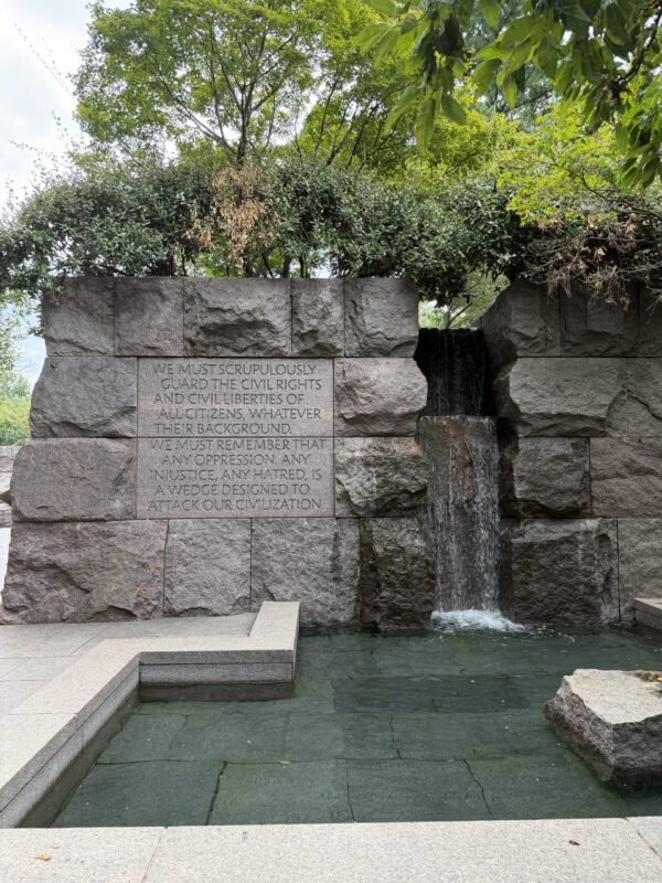 FDRM - water feature A water feature at the Franklin Delano Roosevelt Memorial, Washington DC