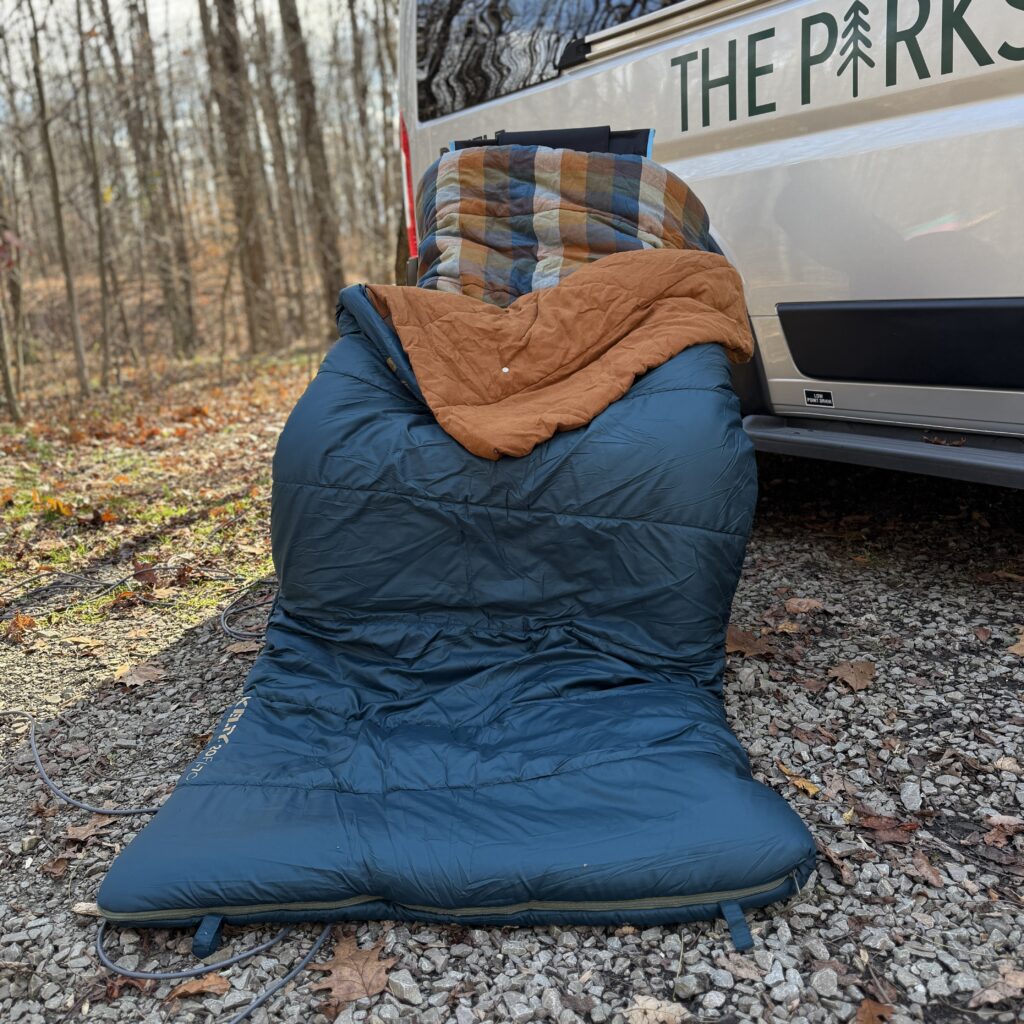 Kelty's Wayback 20 Degree Sleeping Bag is warm and cozy while giving you space to move.