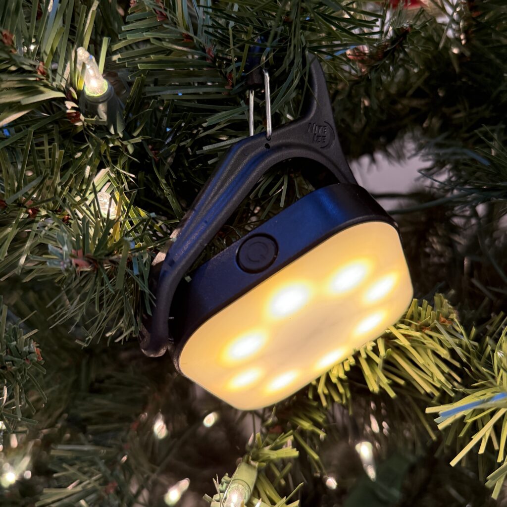 The Radiant Revolve Light helps illuminate the trail on a night walk.
