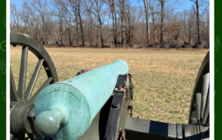 A Civil War cannon on the battlefield at Pea Ridge National Military Park, Arkansas