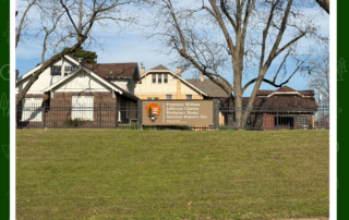 The Clinton Birthplace Home across the lawn in Hope, Arkansas