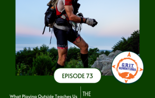 Episode card with an image of Jesse Tub hiking and information about the episode