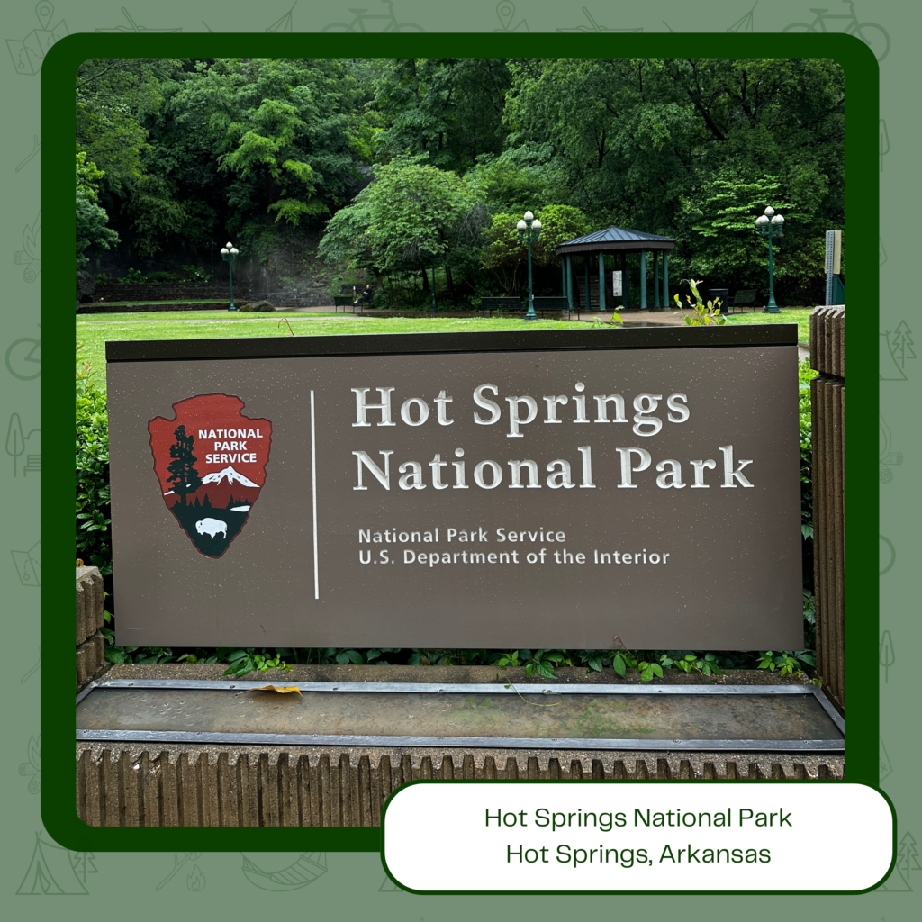 Photo of the entry sign to Hot Springs National Park